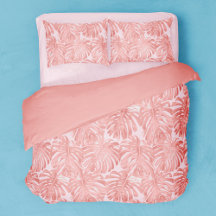 Tropical Feminine Light Pink Palm Leaves