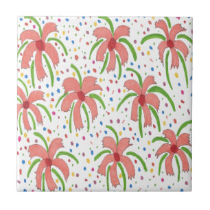 Tropical Fiesta Flowers Tile