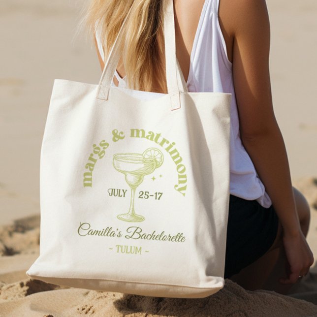 Tropical Fiesta Margarita Bachelorette Tote Bag (Creator Uploaded)