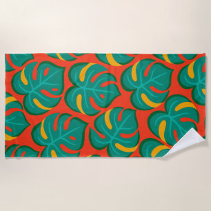 Tropical Fiesta Pattern Beach Towel