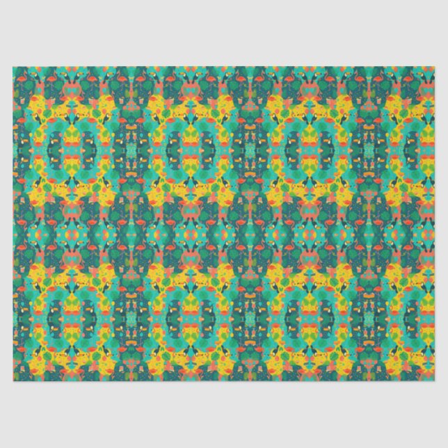 Tropical Fiesta Toucan & Flamingo  Tissue Paper (Front)