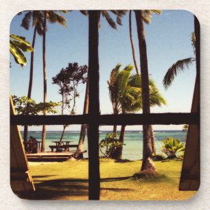 Tropical Fiji Beach Scene coastercnm Coaster