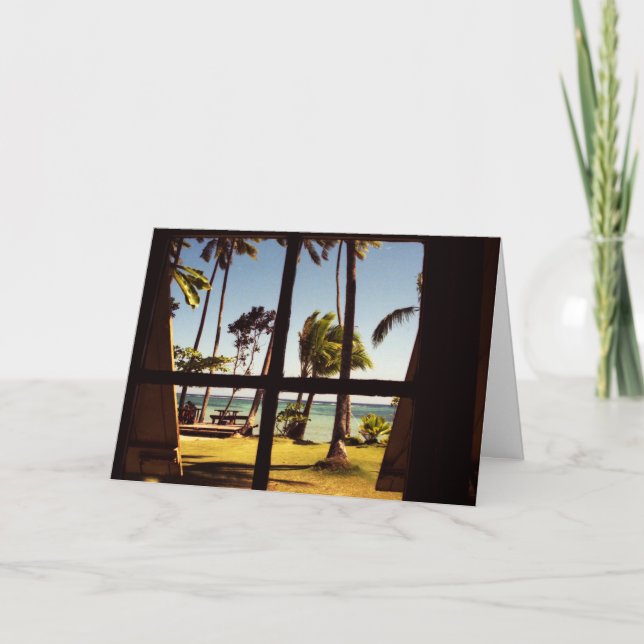 Tropical Fiji Beach Scene gccna Card (Front)