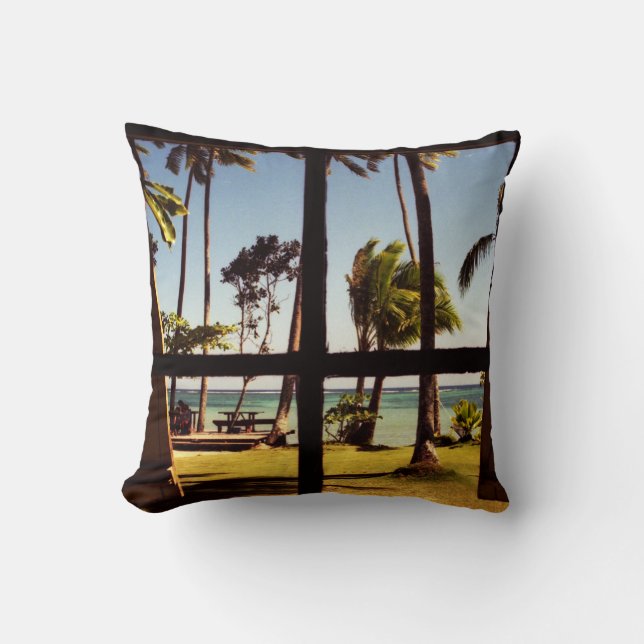 Tropical Fiji Beach Scene tpcna Cushion (Front)