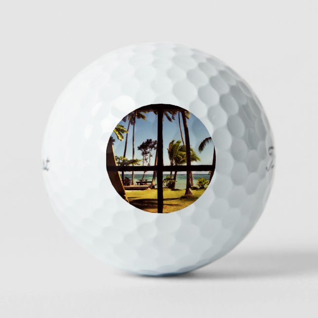 Tropical Fiji Beach Scene tpv1 gbcnm Golf Balls (Front)