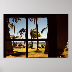 Tropical Fiji Beach Scene wapcna Poster