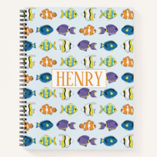 Tropical Fish  8.5" x 11" Spiral Notebook
