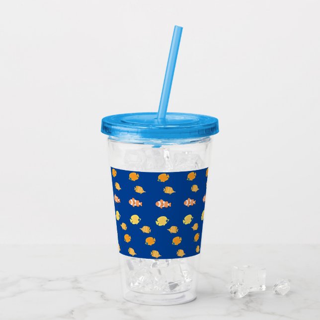 Tropical Fish Acrylic Tumbler (Back Ice)