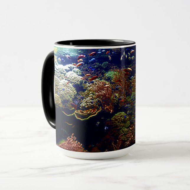 Tropical Fish and Colourful Coral Reef Mug for Dad (Front Left)