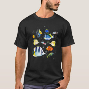 Tropical Fish Aquarium Under Ocean T-Shirt