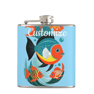 Tropical Fish Assortment Thunder_Cove Hip Flask