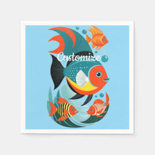 Tropical Fish Assortment Thunder_Cove Napkin