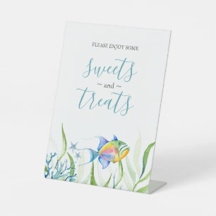 Tropical Fish Baby Shower Dessert Tabletop Sign
