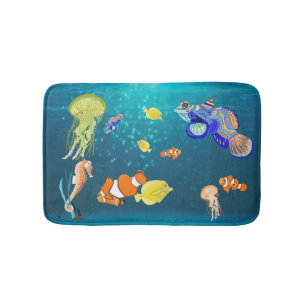 Tropical Fish Bath Mat