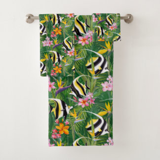 Tropical Fish Bath Towel Set