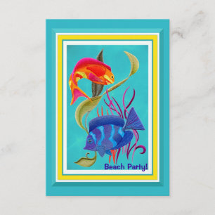 Tropical Fish Beach Party Customisable Event Invitation