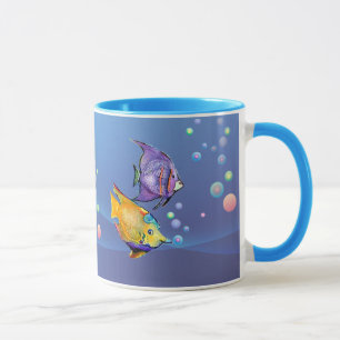 TROPICAL FISH & BUBBLES by SHARON SHARPE Mug