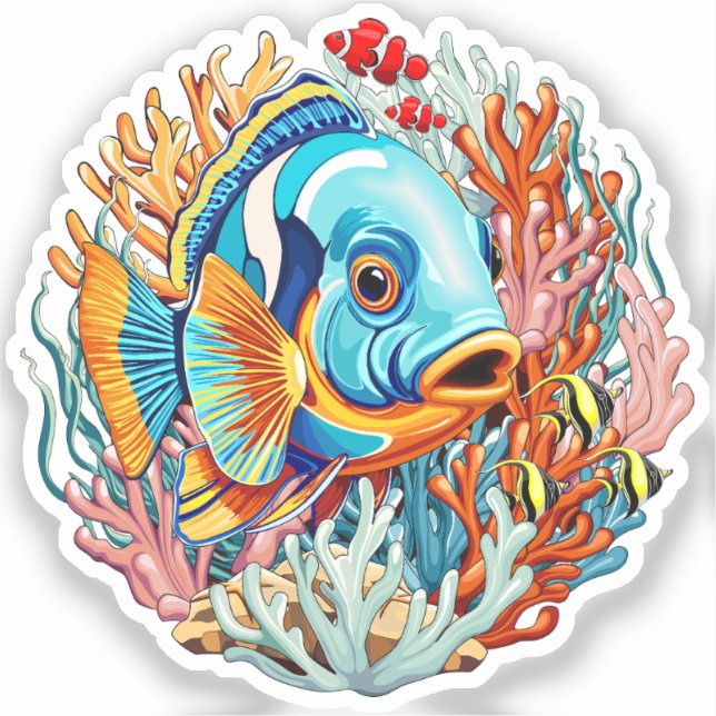 Tropical Fish Colorful Summer Vibes (Front)