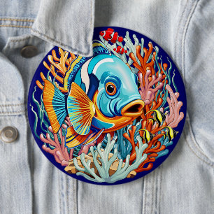 Tropical Fish Colorful Summer Vibes 6 Cm Round Badge