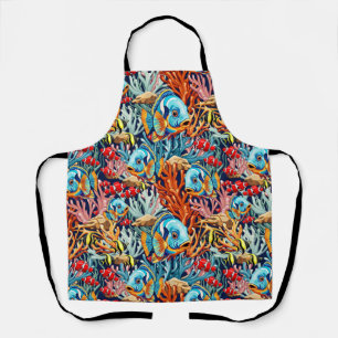 Tropical Fish Colorful Summer Vibes Apron