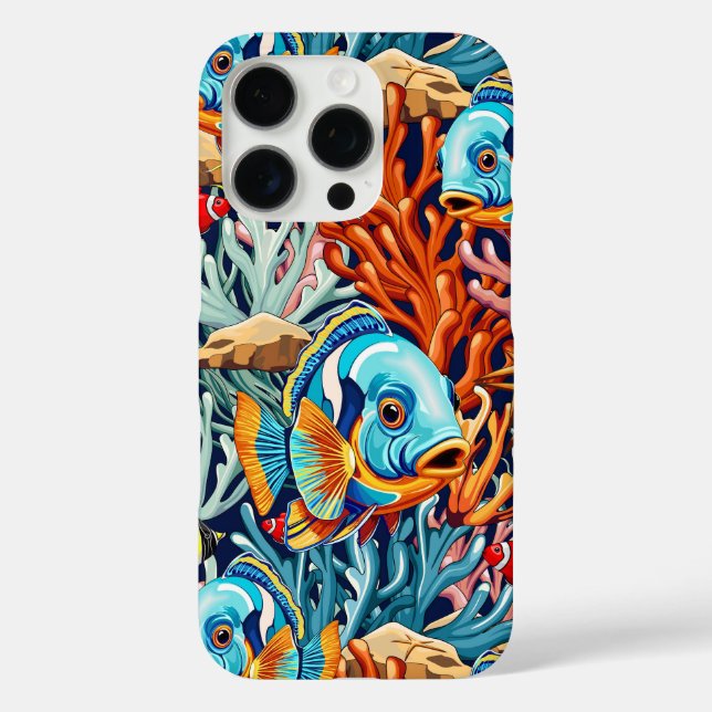 Tropical Fish Colorful Summer Vibes Case-Mate iPhone Case (Back)