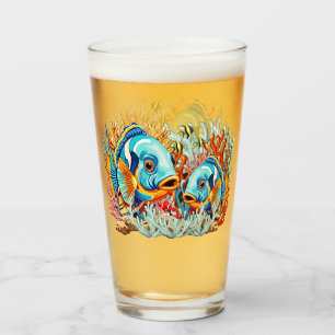 Tropical Fish Colorful Summer Vibes Glass