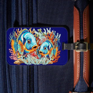 Tropical Fish Colorful Summer Vibes Luggage Tag