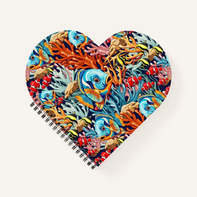 Tropical Fish Colorful Summer Vibes Notebook (Front)
