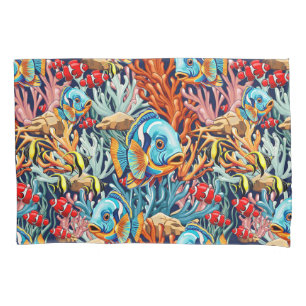 Tropical Fish Colorful Summer Vibes Pillowcase