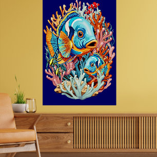 Tropical Fish Colorful Summer Vibes Poster