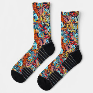 Tropical Fish Colorful Summer Vibes Socks