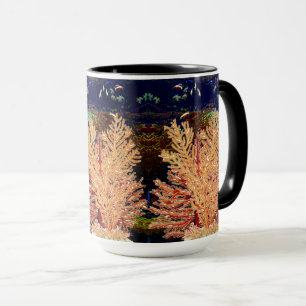 Tropical Fish Colourful Coral Reef Deep Blue Mug