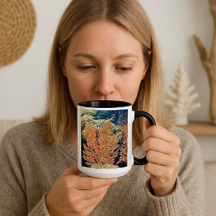 Tropical Fish Colourful Coral Reef Deep Blue  Mug