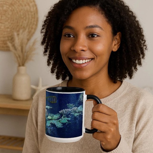 Tropical Fish Colourful Coral Reef Mug Blue Ocean (Tropical Fish Colorful Coral Reef Mug Blue Ocean)