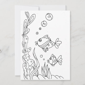 Tropical Fish Colouring Card