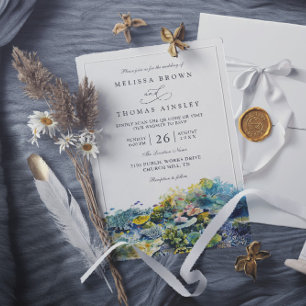 Tropical Fish Coral Reef Beach QR Code Wedding Invitation