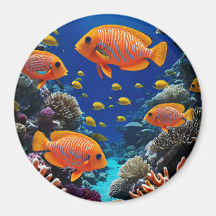 Tropical Fish , Coral Reef, Marine Life Magnet