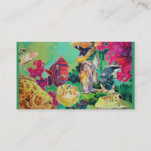Tropical Fish Coral Reef Ocean Scene Business Card