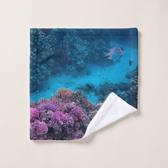 Tropical Fish Coral Sea Wash Cloth (Wash Cloth)