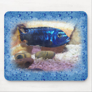 Tropical Fish Digital Watercolor Mouse Mat