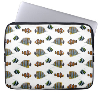 Tropical Fish Frenzy Laptop Sleeve (choose colour)