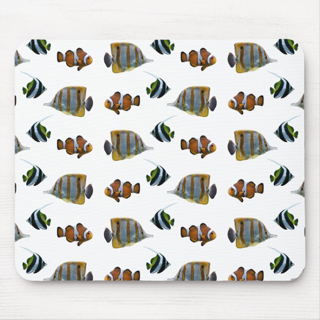 Tropical Fish Frenzy Mousemat (choose colour) (Front)