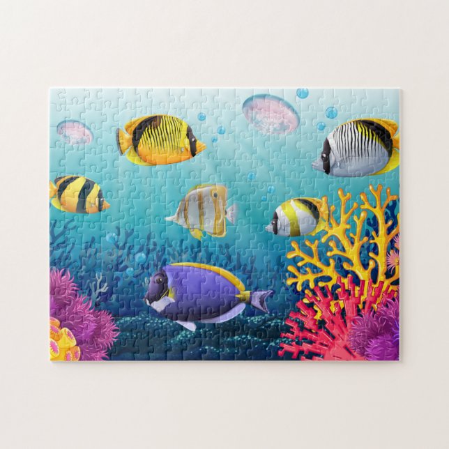 Tropical Fish Game Puzzle (Horizontal)