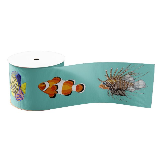 Tropical Fish Grosgrain Ribbon (Spool)