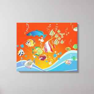 Tropical Fish in the Ocean Canvas Print