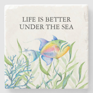 Tropical Fish Linonfish Favours Stone Coaster