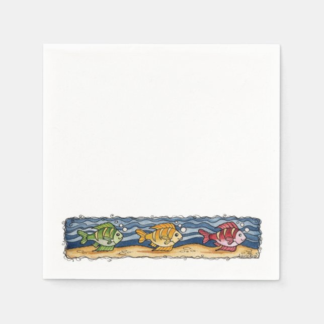 Tropical Fish - Paper Napkins (Front)