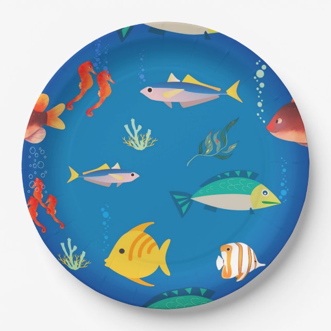 Tropical Fish Paper Plates (Front)