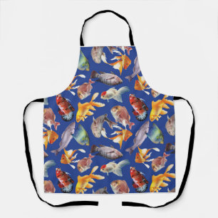 Tropical fish pattern apron