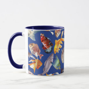 Tropical fish pattern mug